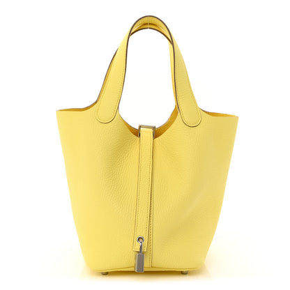 Hermes Taurillon Clemence Picotin Lock 18 PM Lime 1 of 10