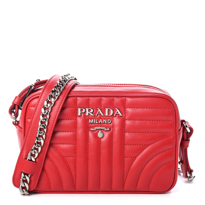 Prada Soft Calfskin Diagramme Camera Bag Rosso 1 of 4