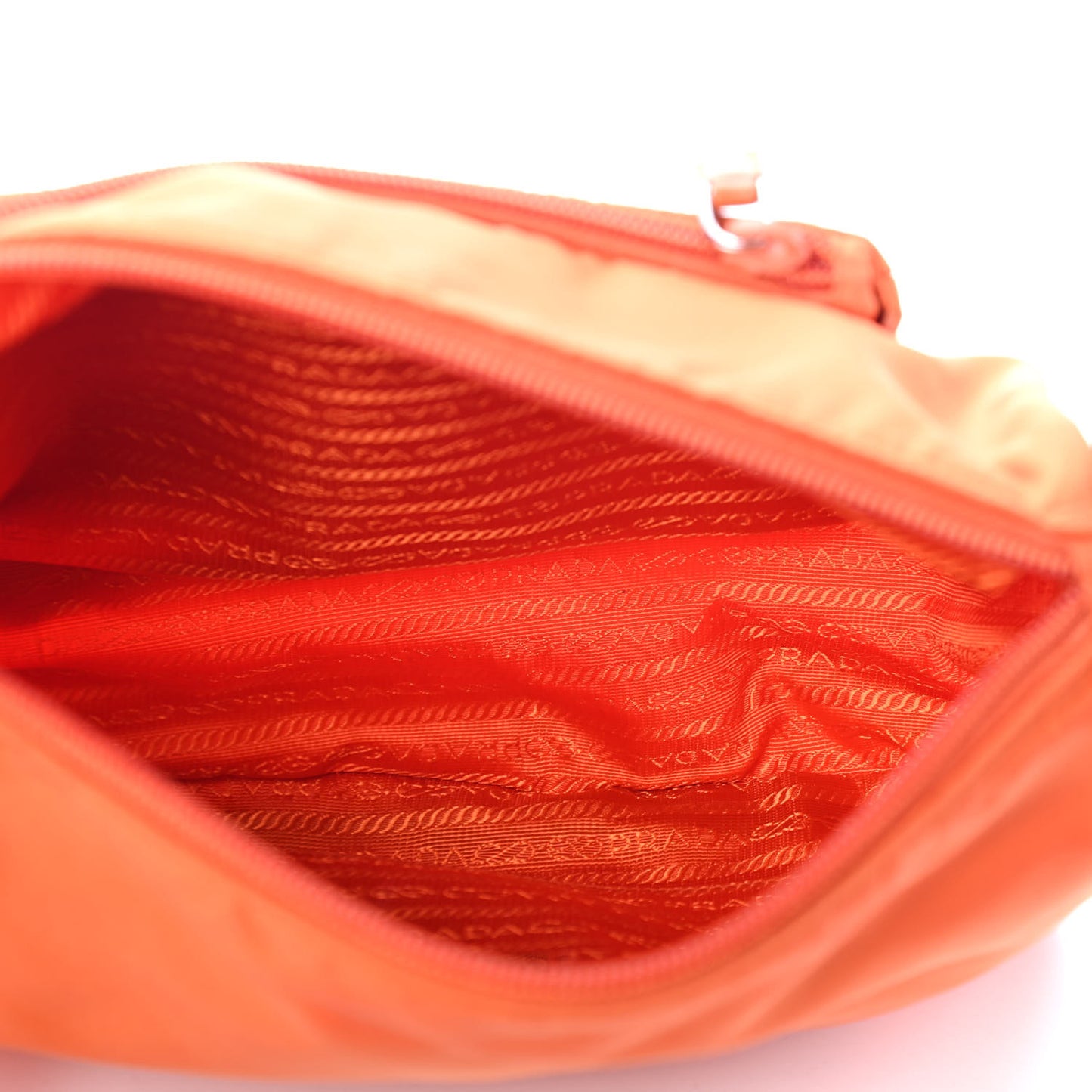 Tessuto Nylon Saffiano Messenger Bag Papaya