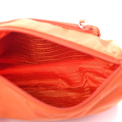 Prada Tessuto Nylon Saffiano Messenger Bag Papaya 4 of 4