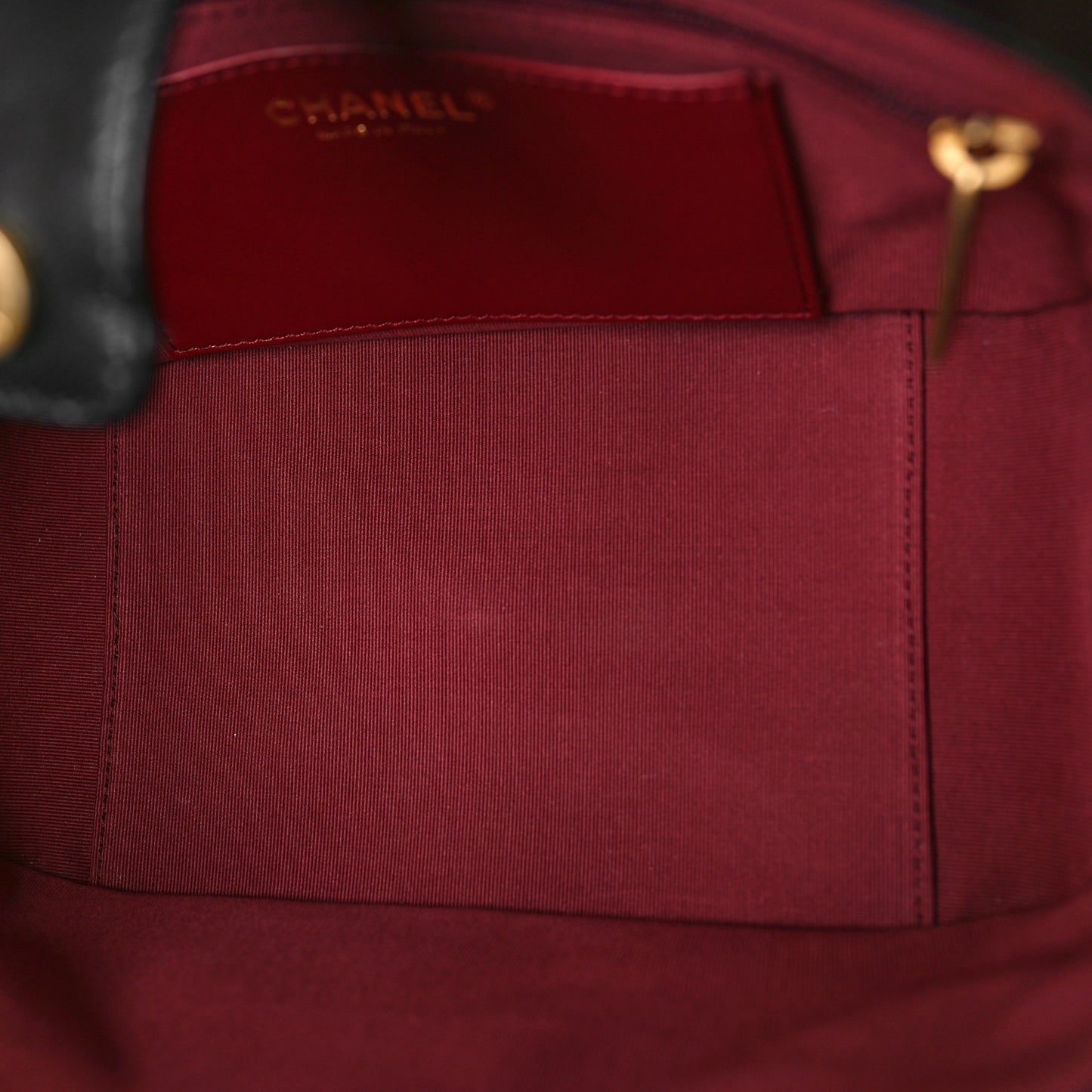 Lambskin Quilted Small Top Handle Shopping Bag Black