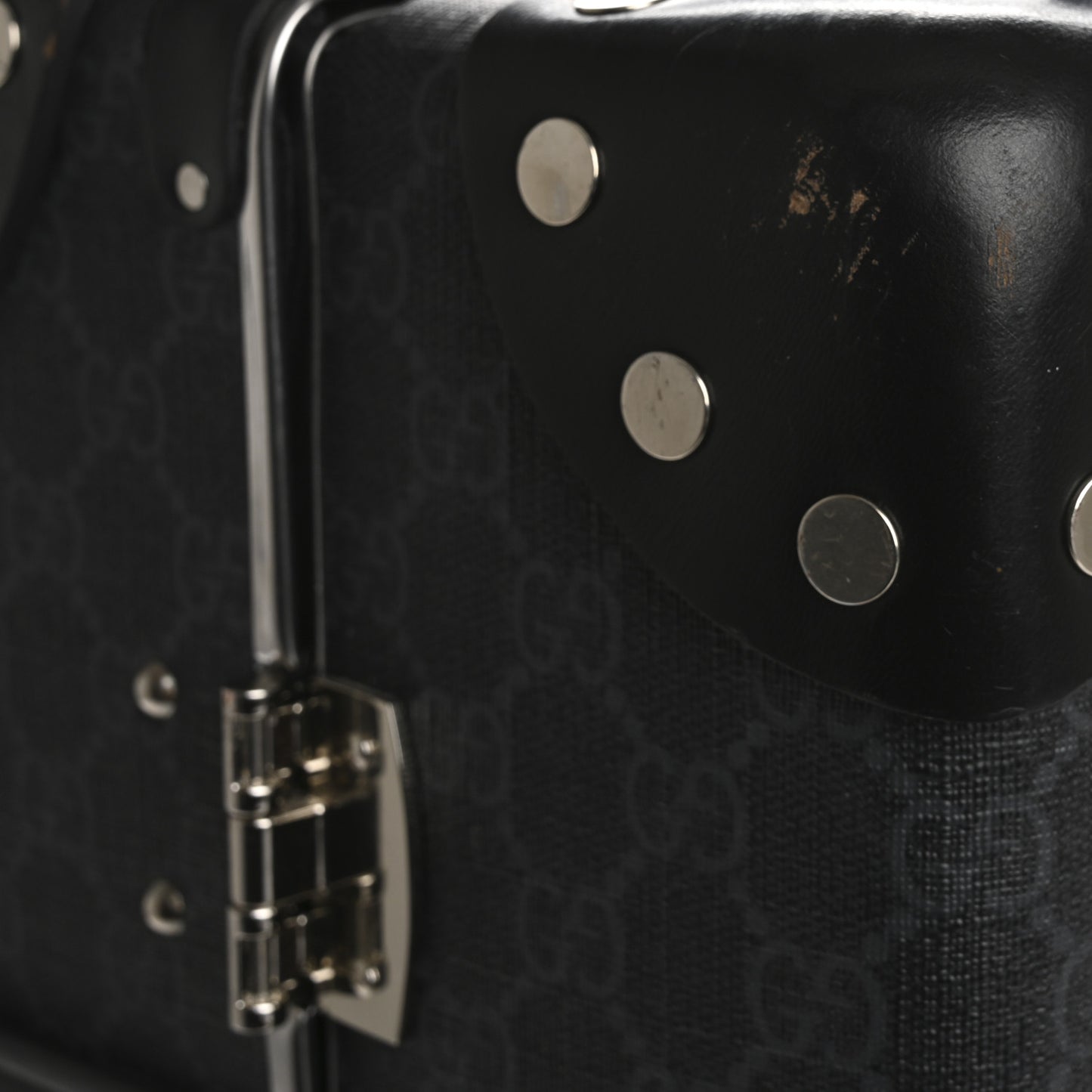 GG Supreme Monogram Globe-Trotter Carry-On Black