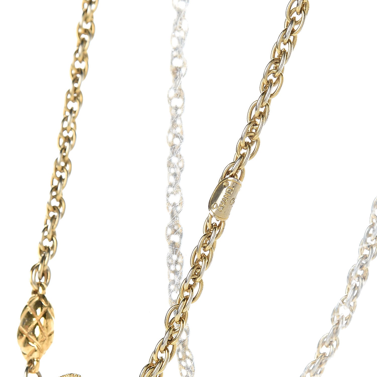Chanel Medallion Long Chain Necklace Gold 5 of 5