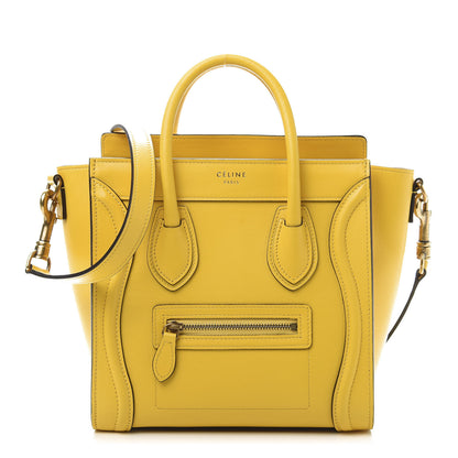 Celine Palmelato Calfskin Nano Luggage Sunflower 1 of 10