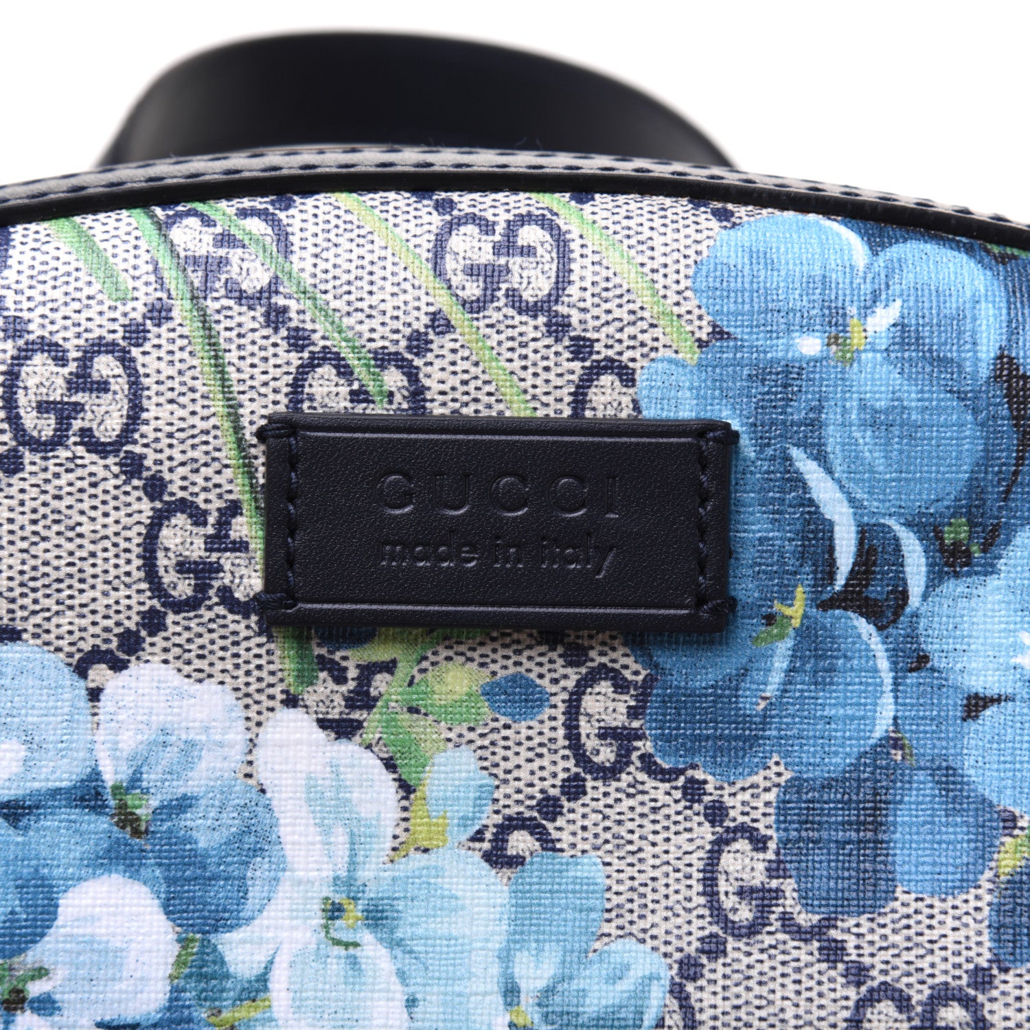 Gucci GG Supreme Monogram Blooms Medium Day Backpack Beige Blue Navy 13 of 15