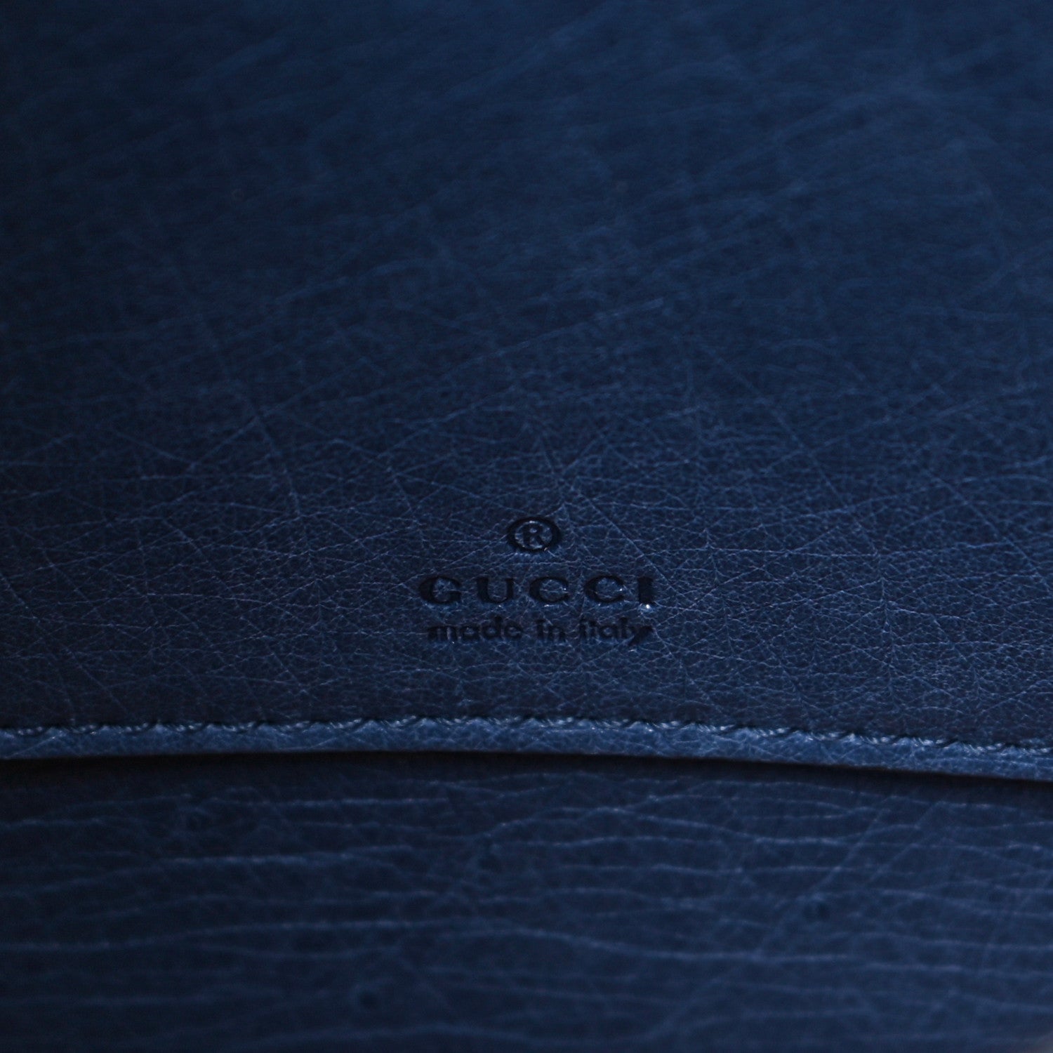 Gucci Ostrich Jackie Convertible Shoulder Bag Blue 8 of 12