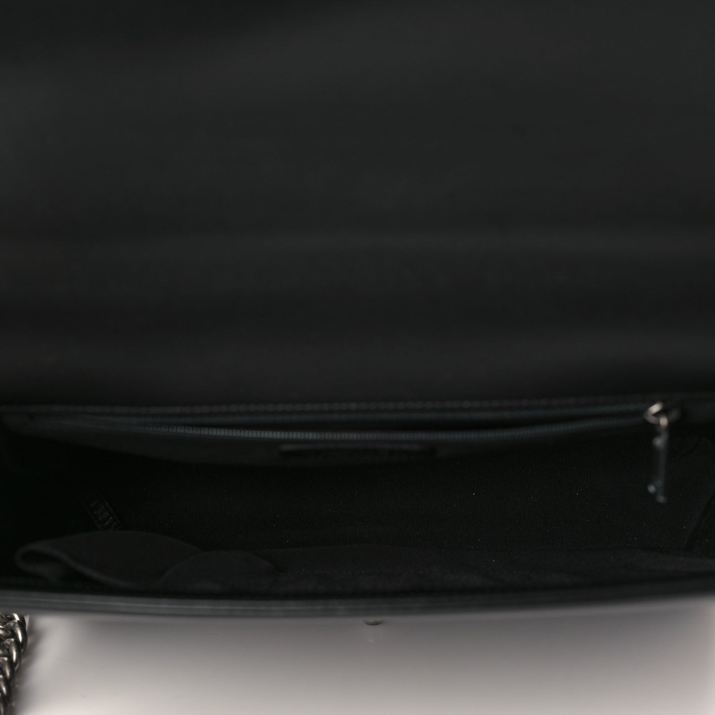 Lambskin Quilted Large Boy Flap Black