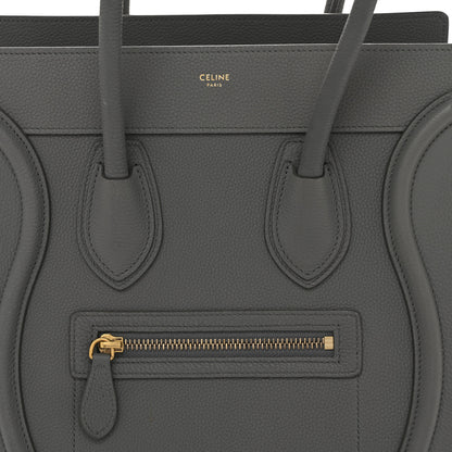 Celine Baby Drummed Calfskin Micro Luggage Kohl 9 of 13