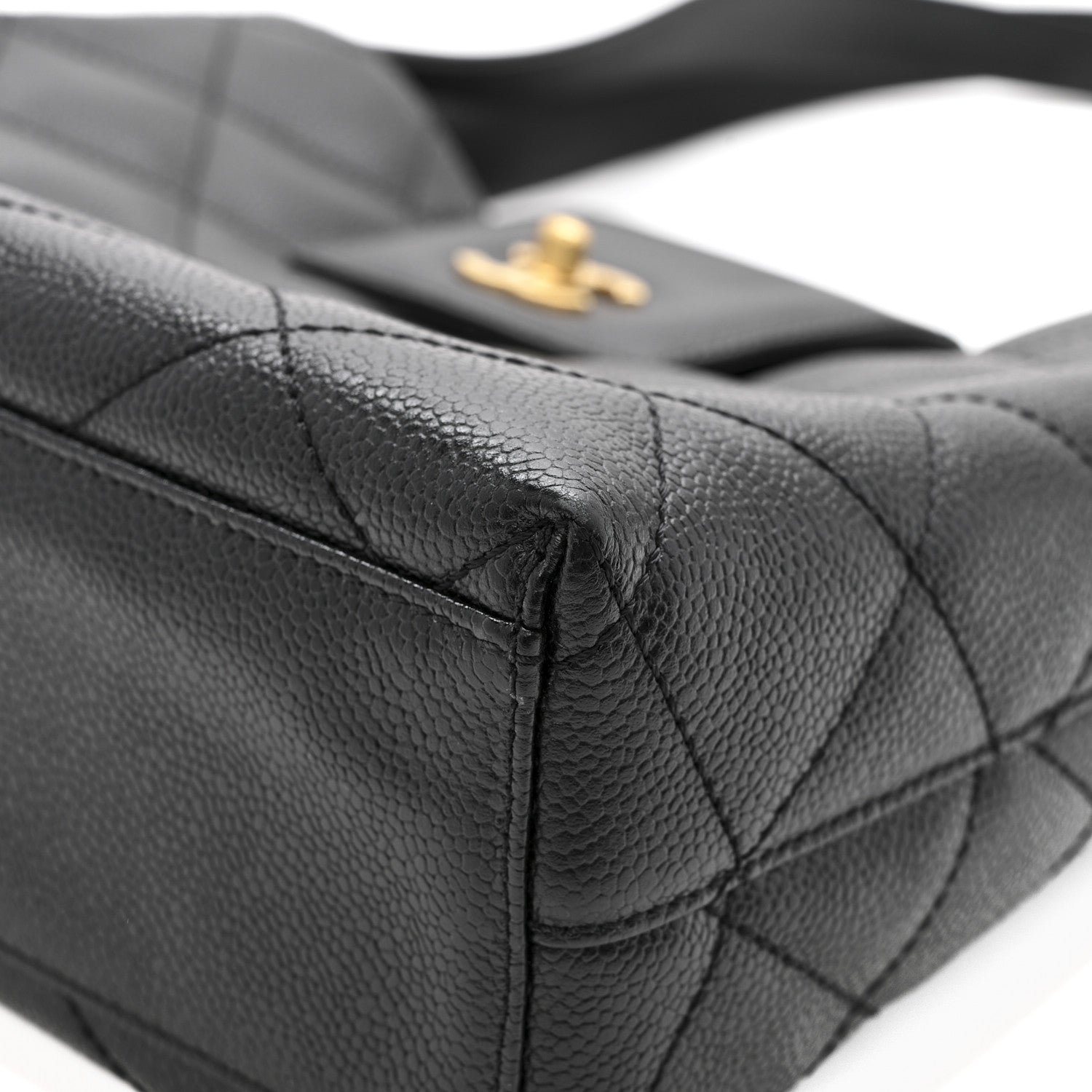Chanel Caviar Diamond Flap Shoulder Bag Black 13 of 16