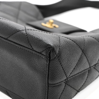 Chanel Caviar Diamond Flap Shoulder Bag Black 13 of 16