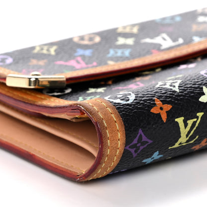 Louis Vuitton Monogram Multicolor Porte Tresor International Wallet Black 8 of 12