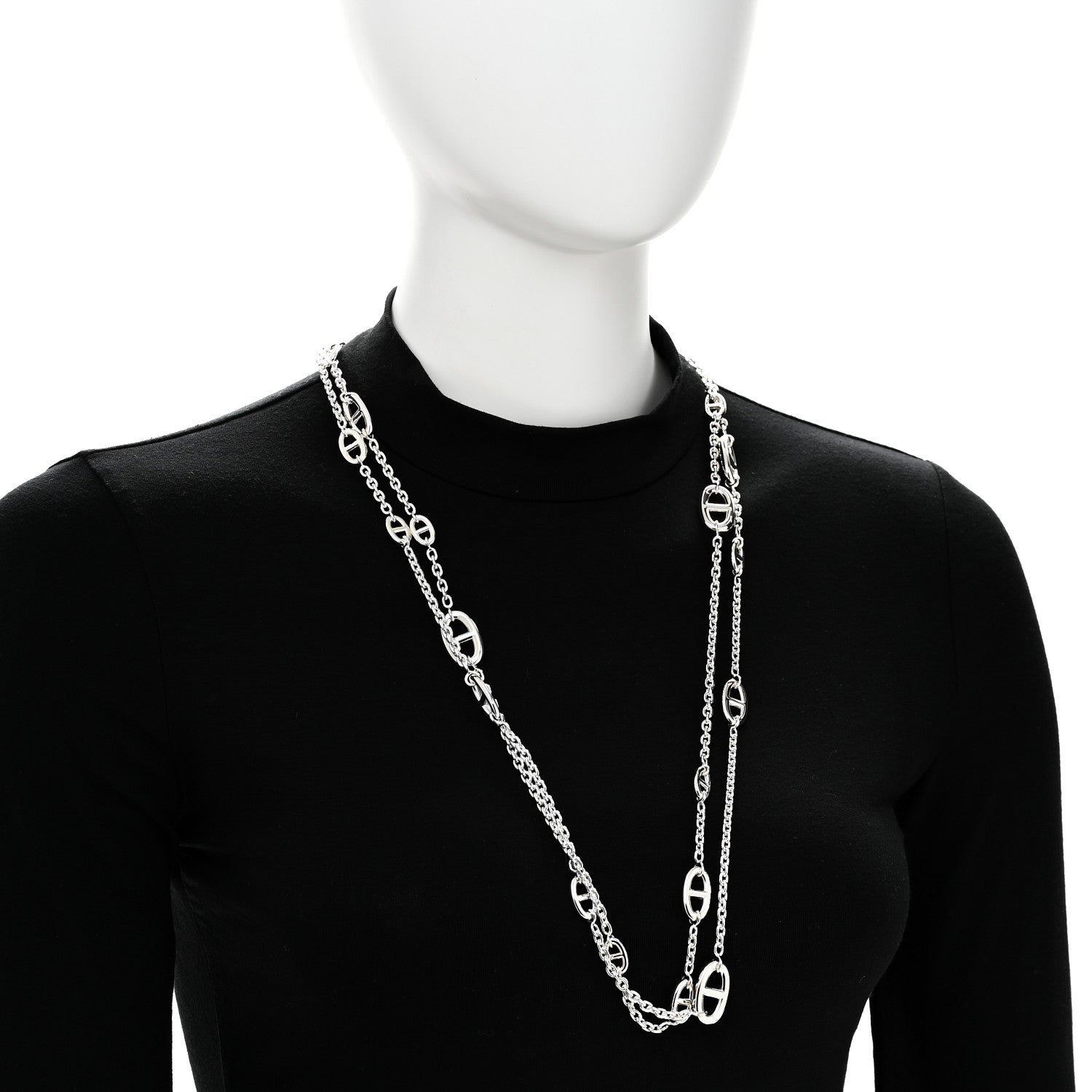 Hermes Sterling Silver Farandole Necklace 160 2 of 6
