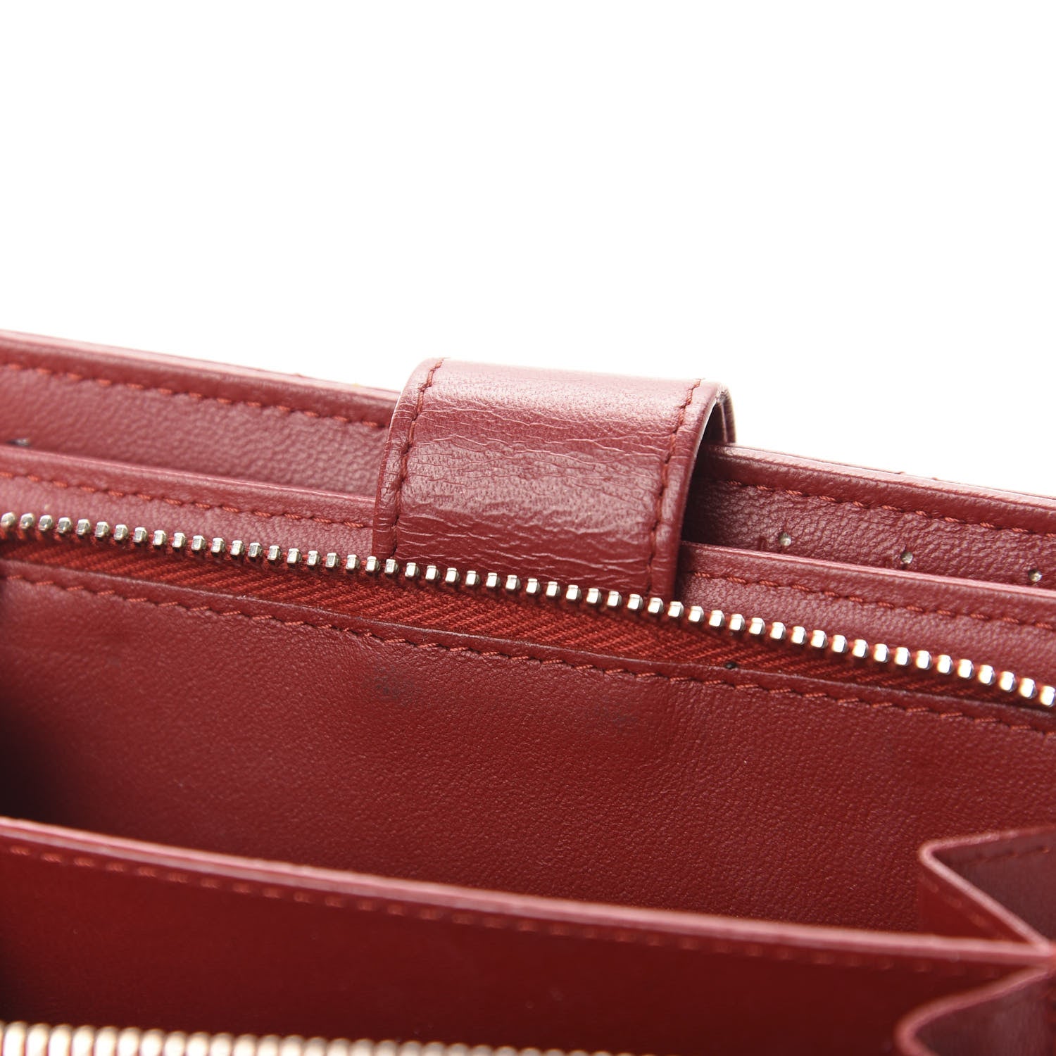 Chanel Lambskin Quilted Zipped Pocket Wallet Red 7 of 11