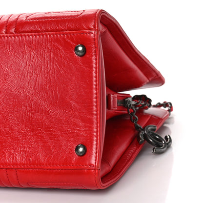 Chanel Glazed Calfskin Quilted Korean Garden Tote Red 8 of 13