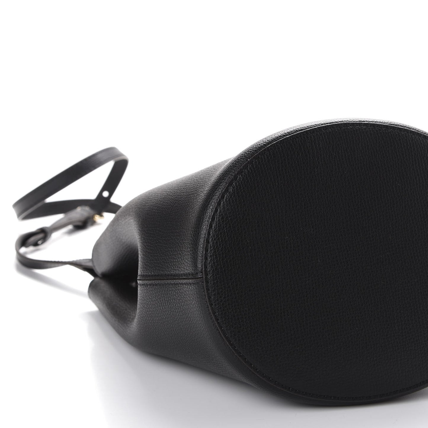 London Grainy Calfskin Small Lorne Bucket Crossbody Black