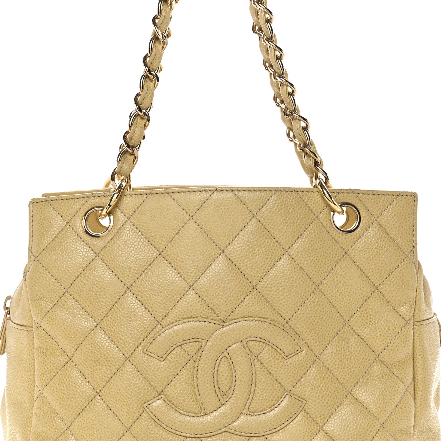 Chanel Caviar Quilted Petit Timeless Tote PTT Beige 8 of 14