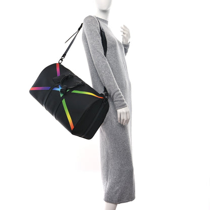 Louis Vuitton Taiga Rainbow Keepall Bandouliere 50 Black 2 of 9