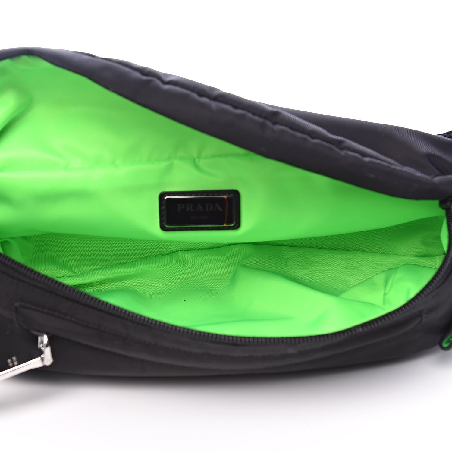 Prada Tessuto Nylon Belt Bag Black Verde 5 of 9