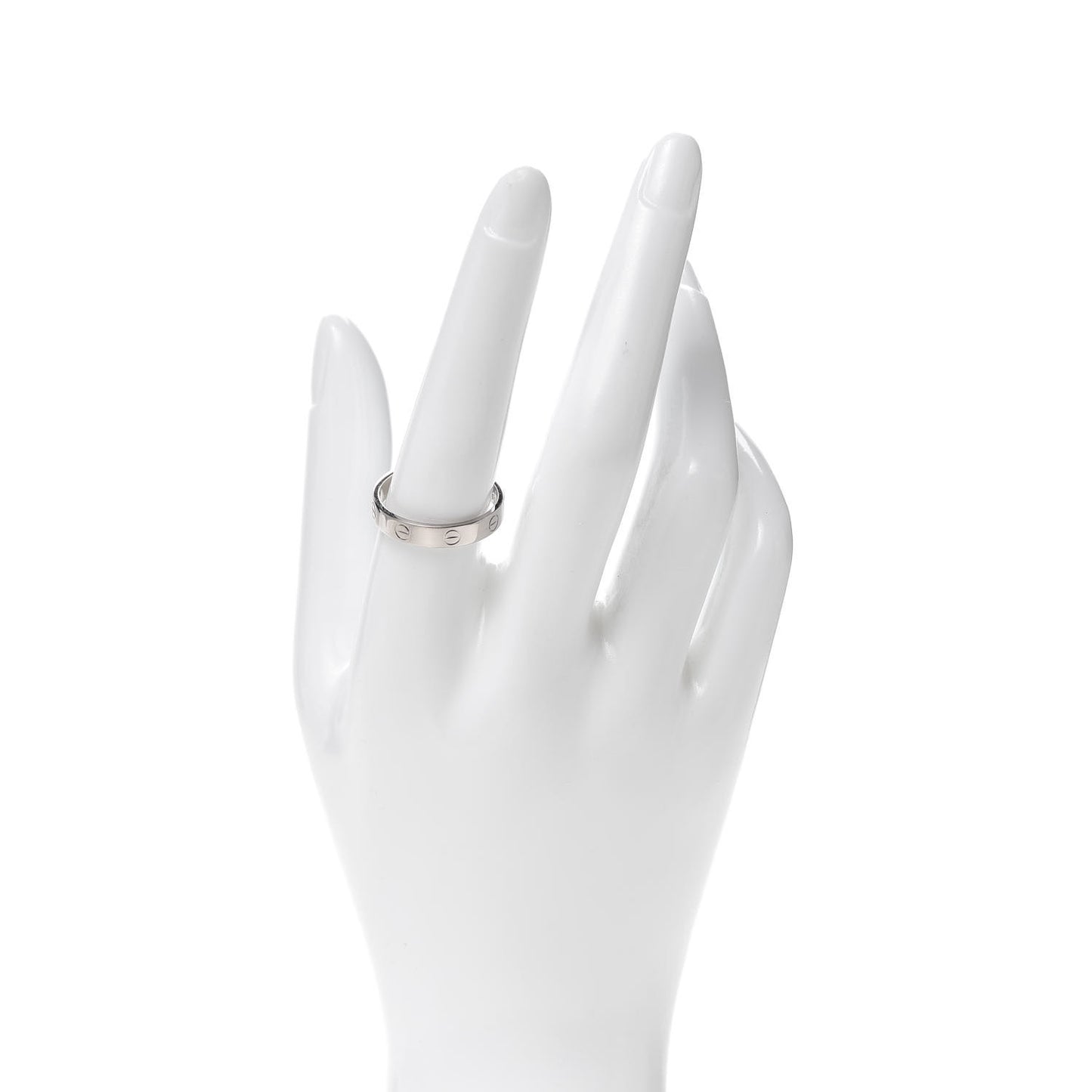 18K White Gold 3.5mm LOVE Wedding Band Ring 59 8.75