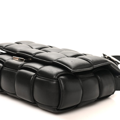 Bottega Veneta Paper Calfskin Maxi Intreccio Padded Cassette Crossbody Bag Black 9 of 10