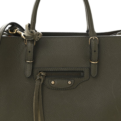 Balenciaga Veau Papier A6 Zip Around Tote Vert Kaki Orange 9 of 11