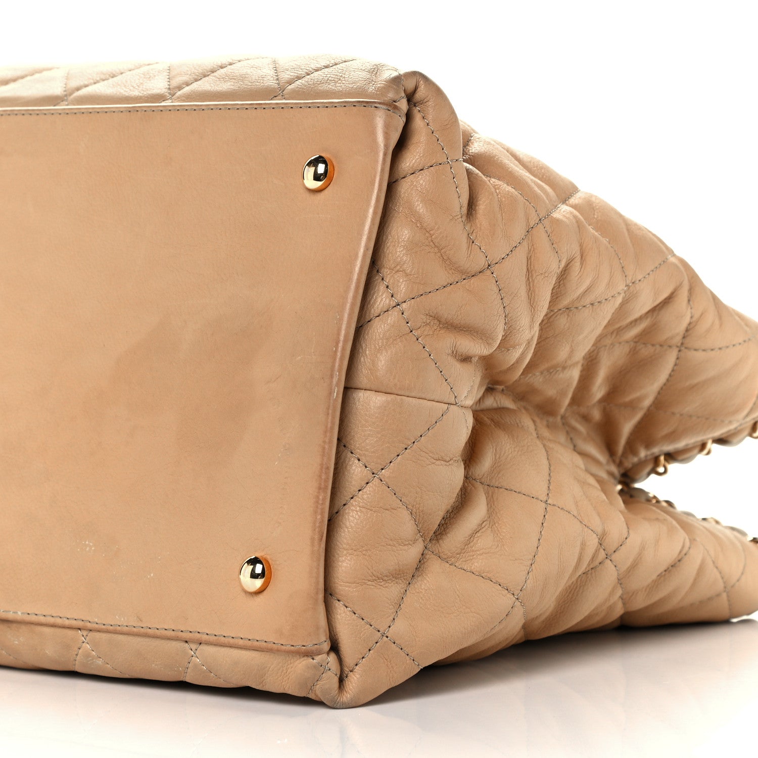Chanel Lambskin Quilted Small Chain Me Tote Light Beige 11 of 11