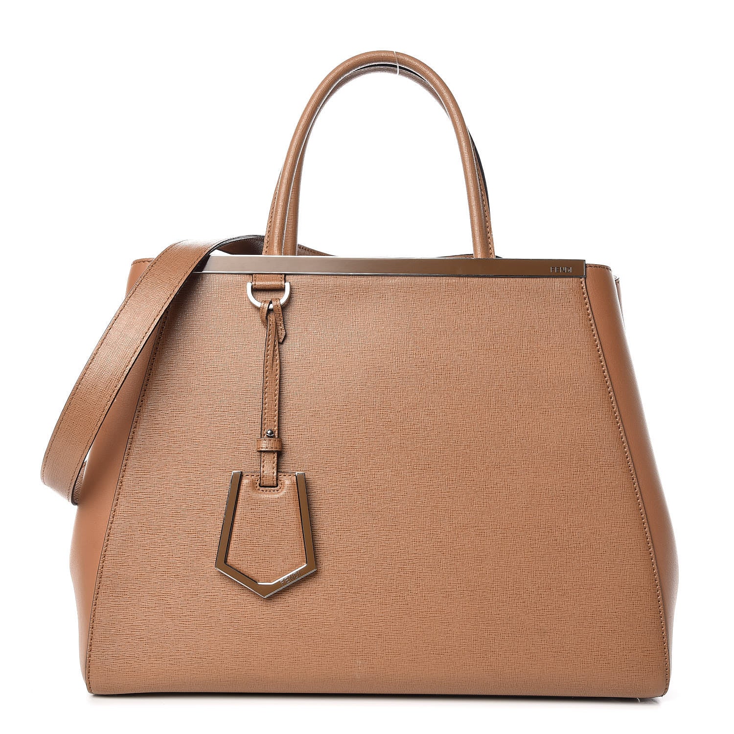Fendi Vitello Elite Regular 2Jours Tote Orzo 1 of 12