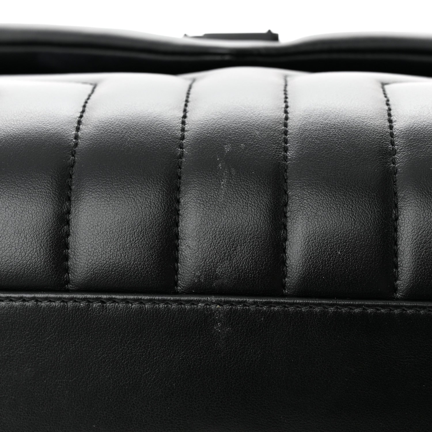Saint Laurent Calfskin Y Quilted Monogram Monochrome Large Loulou Chain Satchel Black 11 of 12