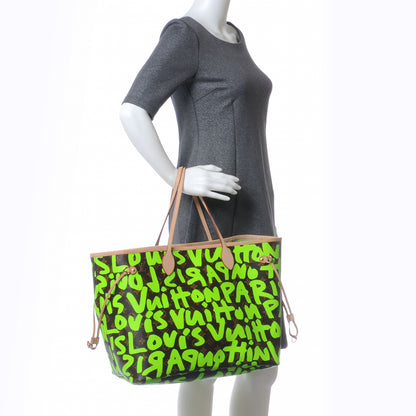 Louis Vuitton Monogram Graffiti Neverfull GM Green 2 of 7
