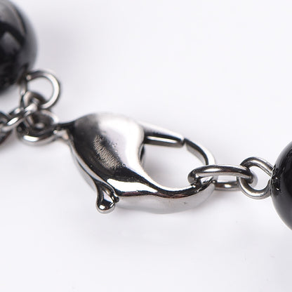 Chanel Ruthenium Beaded CC Long Necklace Black 5 of 7