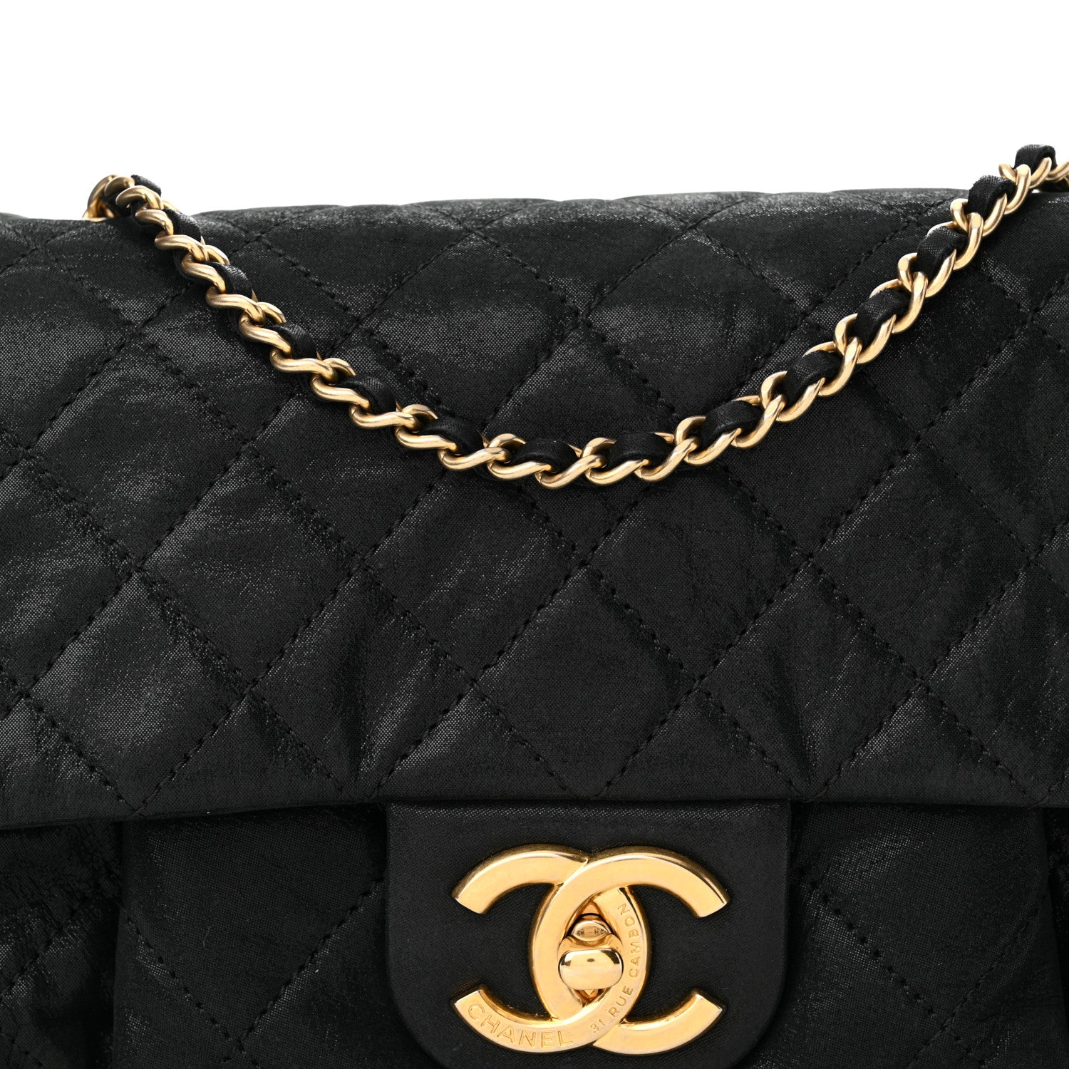Chanel Iridescent Calfskin Quilted Small Chic Quilt Flap Black 8 of 13