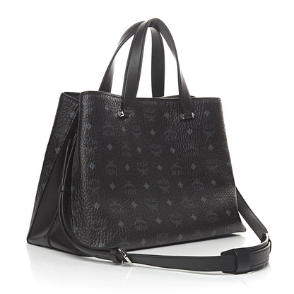 MCM Visetos Large Essential Tote Black 3 of 10