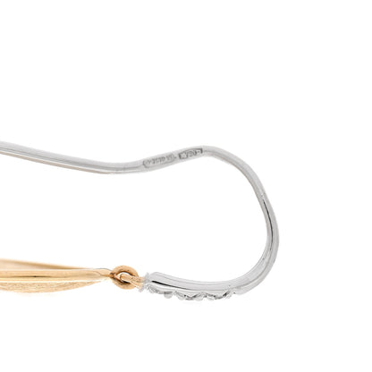Marco Bicego 18K Yellow White Gold Diamond Lunaria Drop Earrings 5 of 5