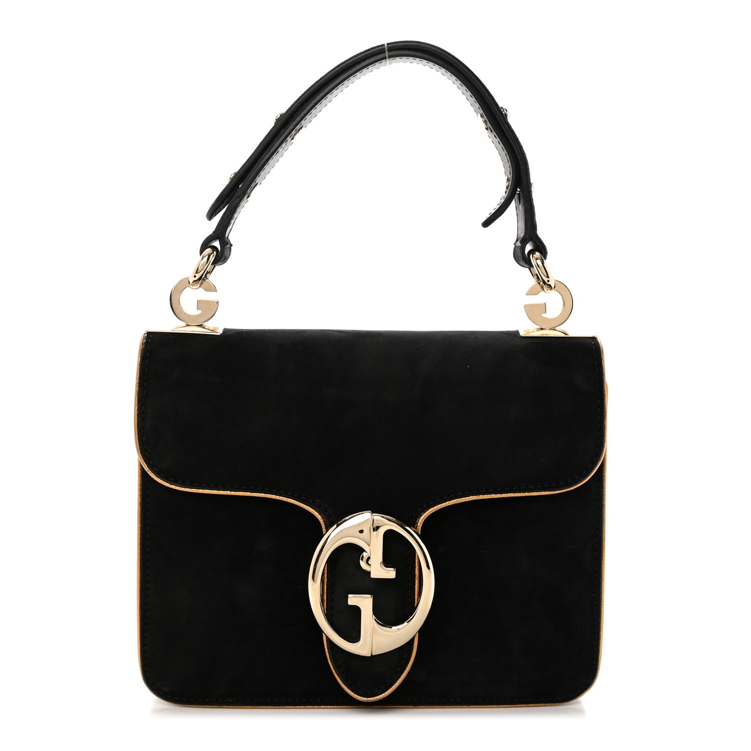 Gucci Nubuck 1973 Flap Bag Black 1 of 15