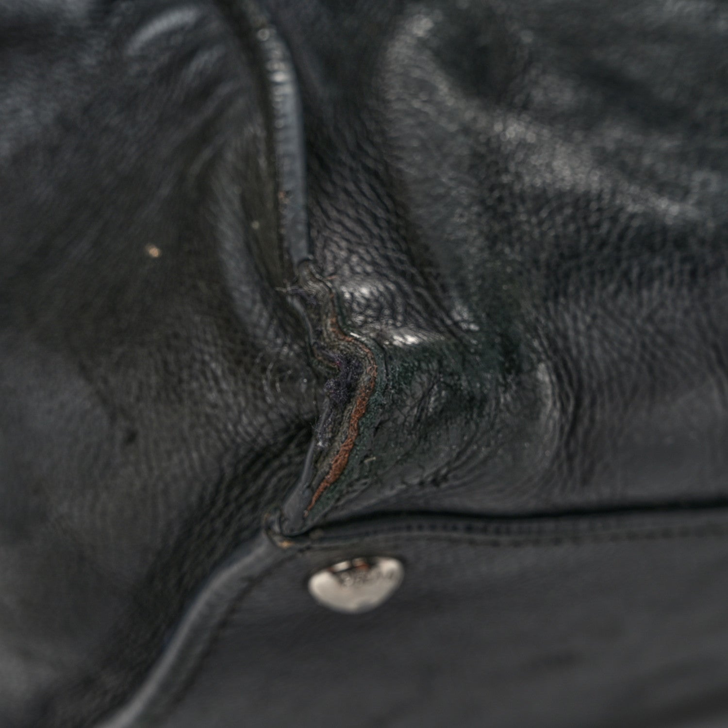 Prada Glace Calf Twin Pocket Tote Black 15 of 16