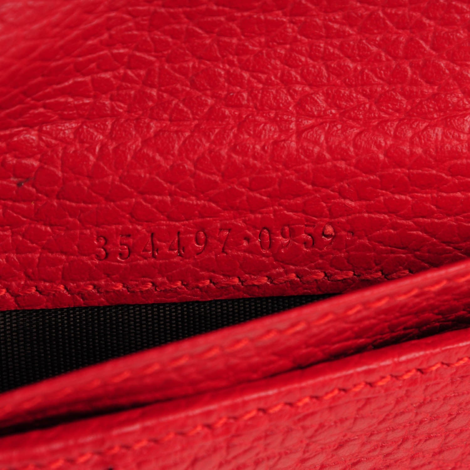 Gucci Dollar Calfskin Medium Swing Zip Around Wallet Red 7 of 7