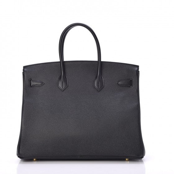 Epsom Birkin 35 Black
