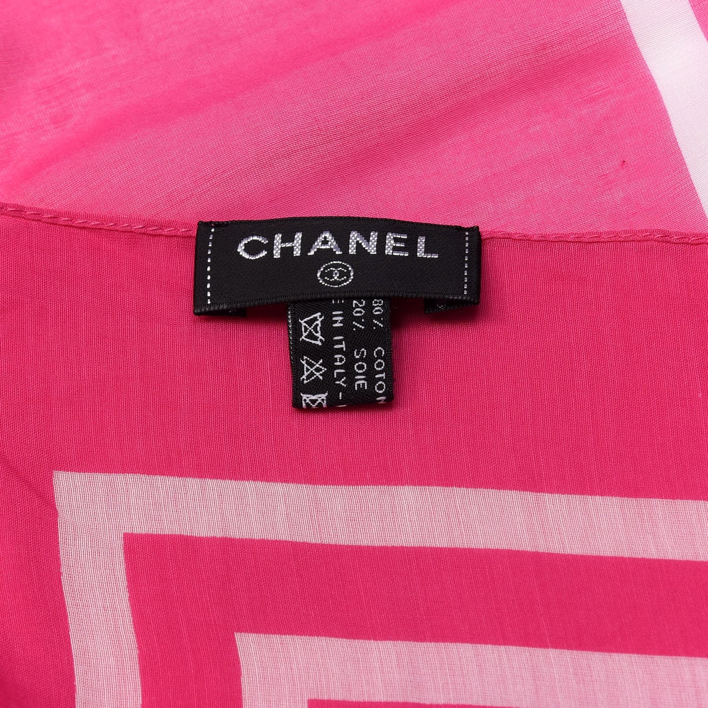Cotton Silk CC Striped Stole Pink White