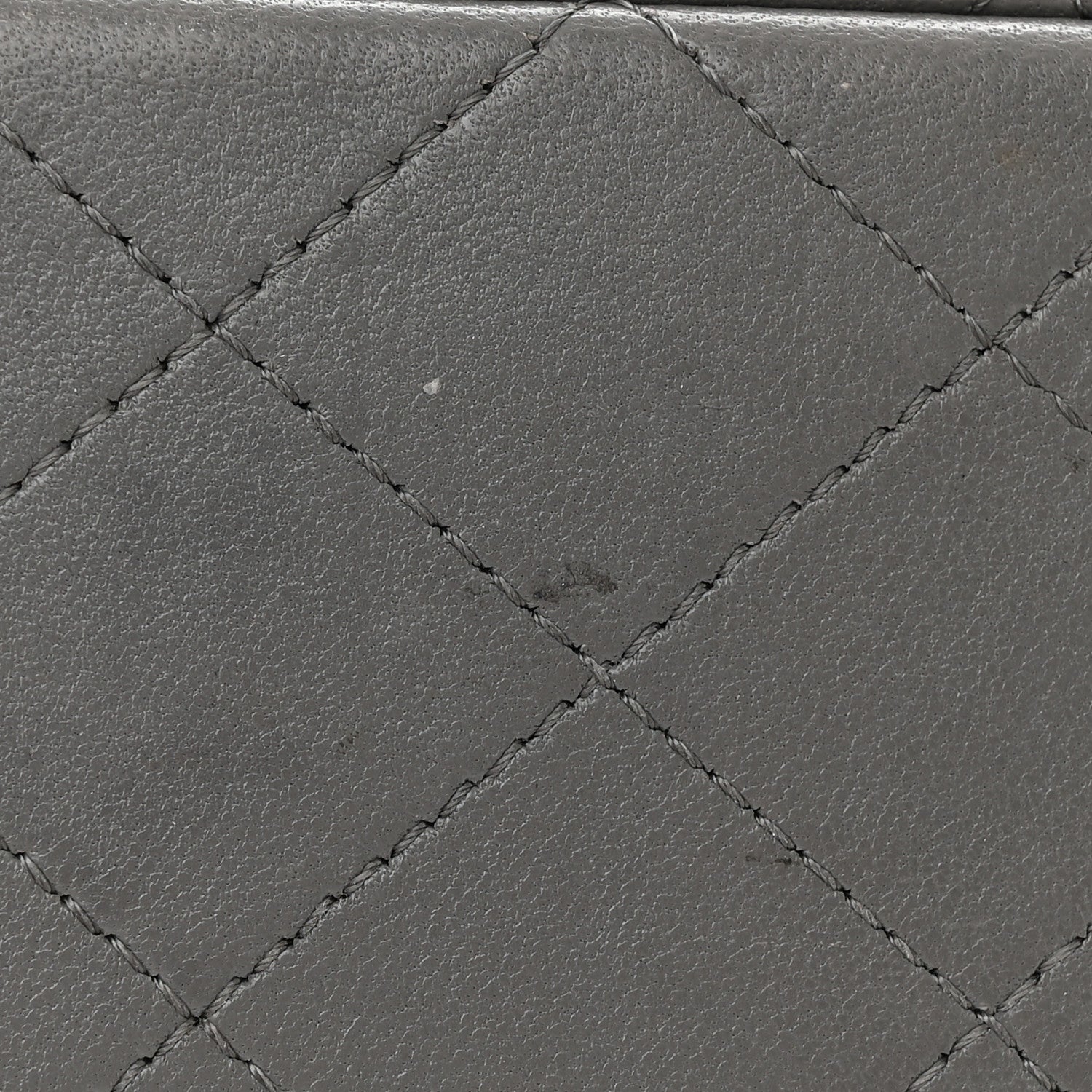Chanel Lambskin Quilted Mini Top Handle Rectangular Flap Dark Grey 15 of 15