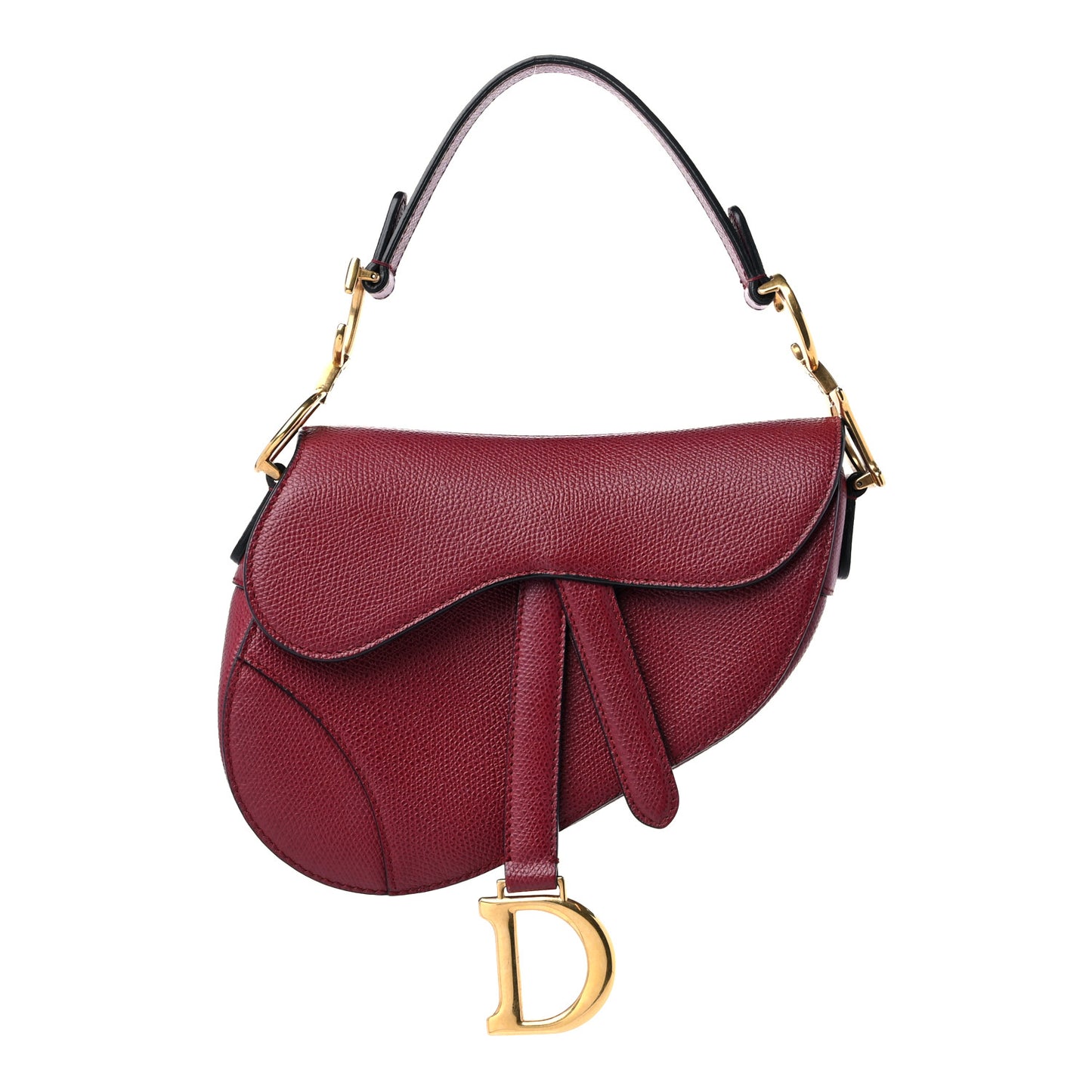 Calfskin Mini Saddle Bag Red
