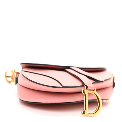 Christian Dior Grained Calfskin Mini Saddle Bag Pink 4 of 9
