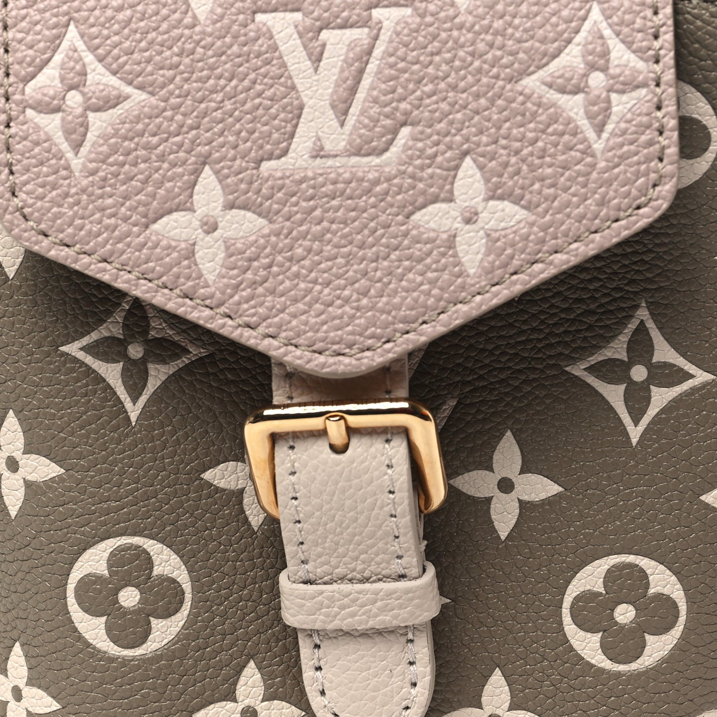 Empreinte Monogram Spring in the City Tiny Backpack Kaki Beige Cream