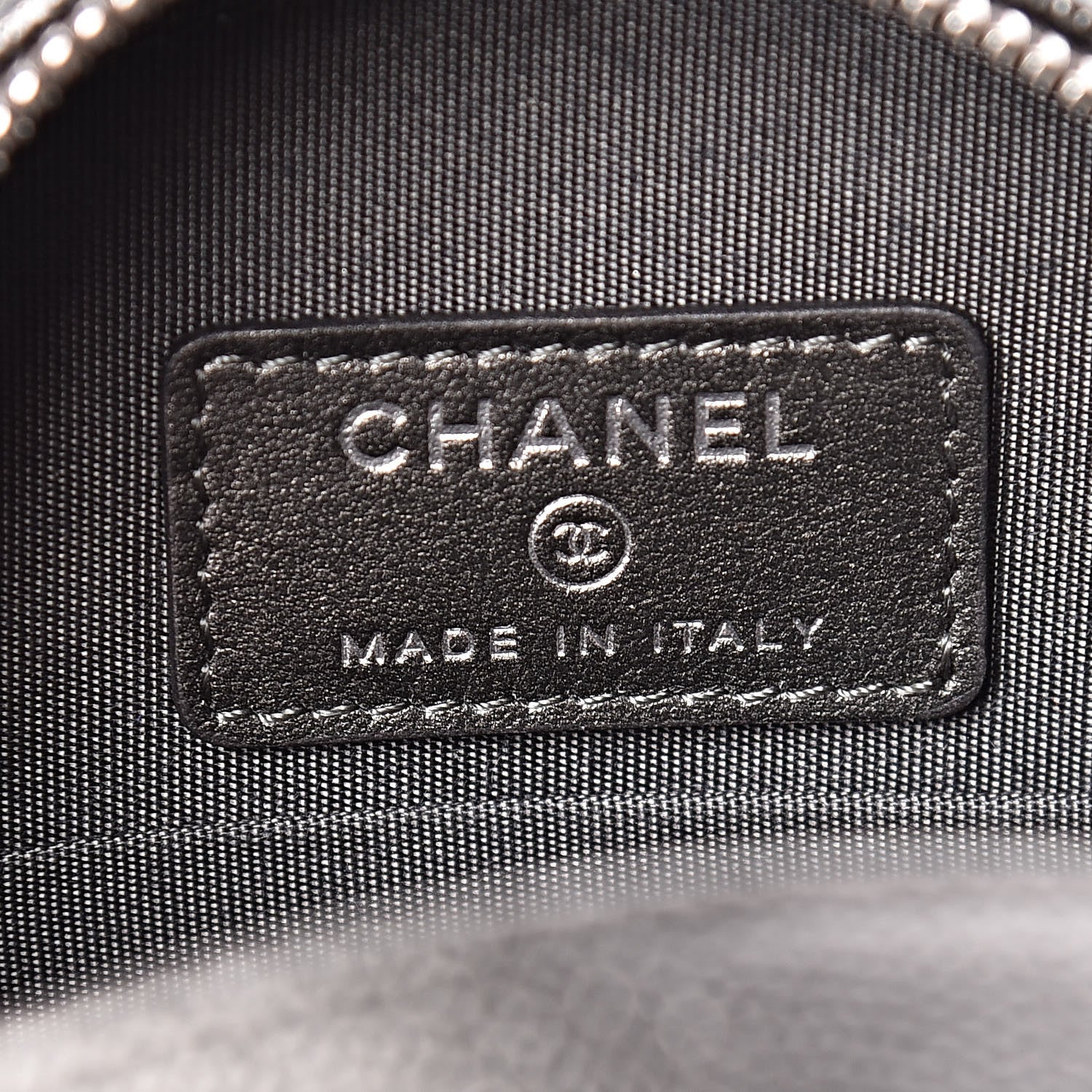 Chanel Metallic Caviar Quilted Round Filigree Crossbody Dark Silver 6 of 11