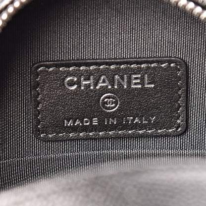 Chanel Metallic Caviar Quilted Round Filigree Crossbody Dark Silver 6 of 11