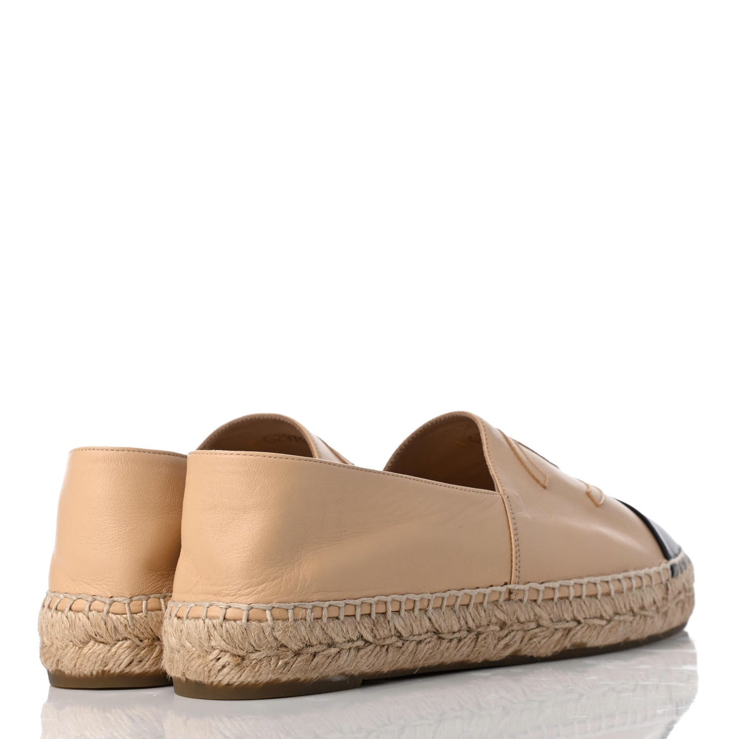 Lambskin CC Espadrilles 38 Beige Black
