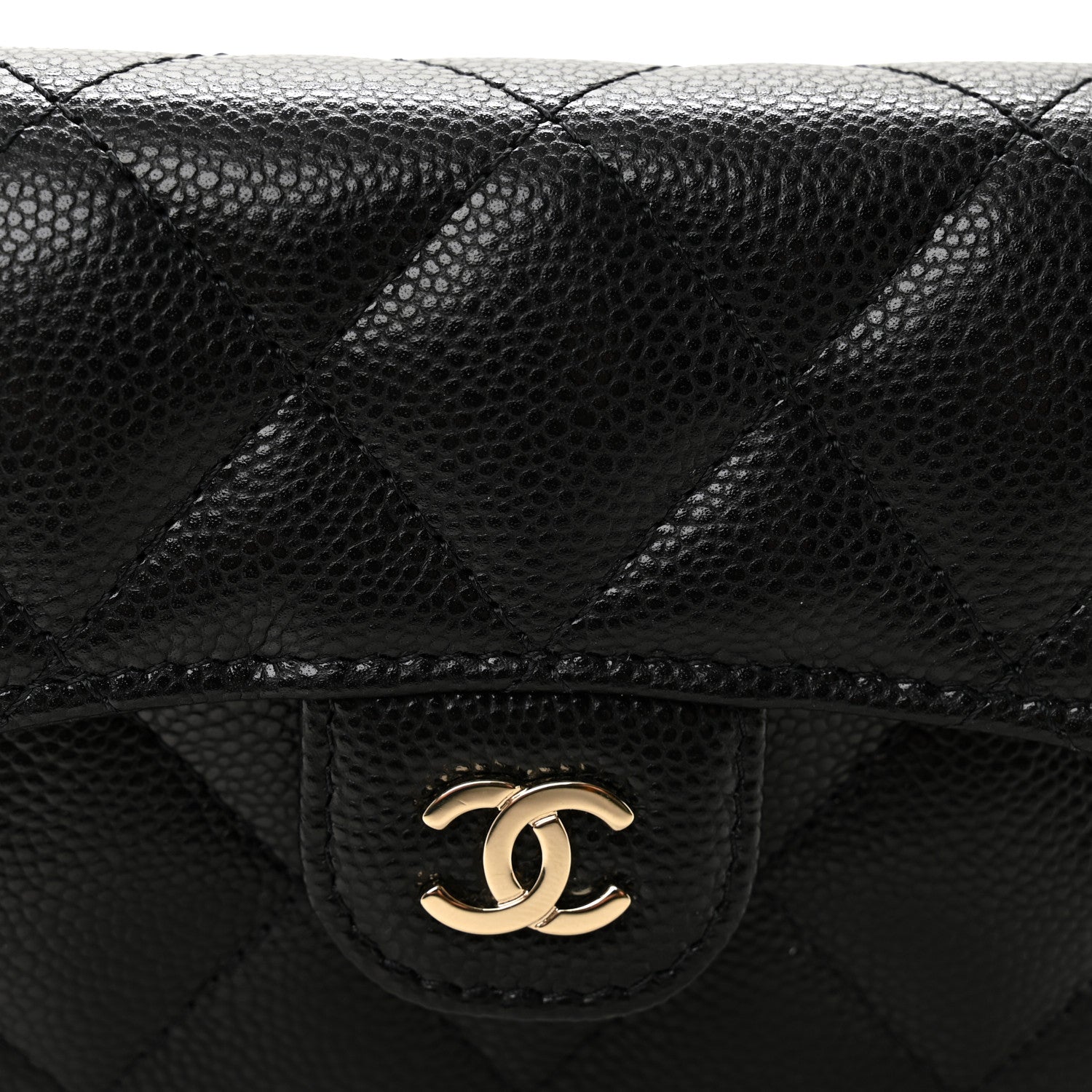 Chanel Caviar Quilted Flap Card Holder On Chain Black 9 of 11