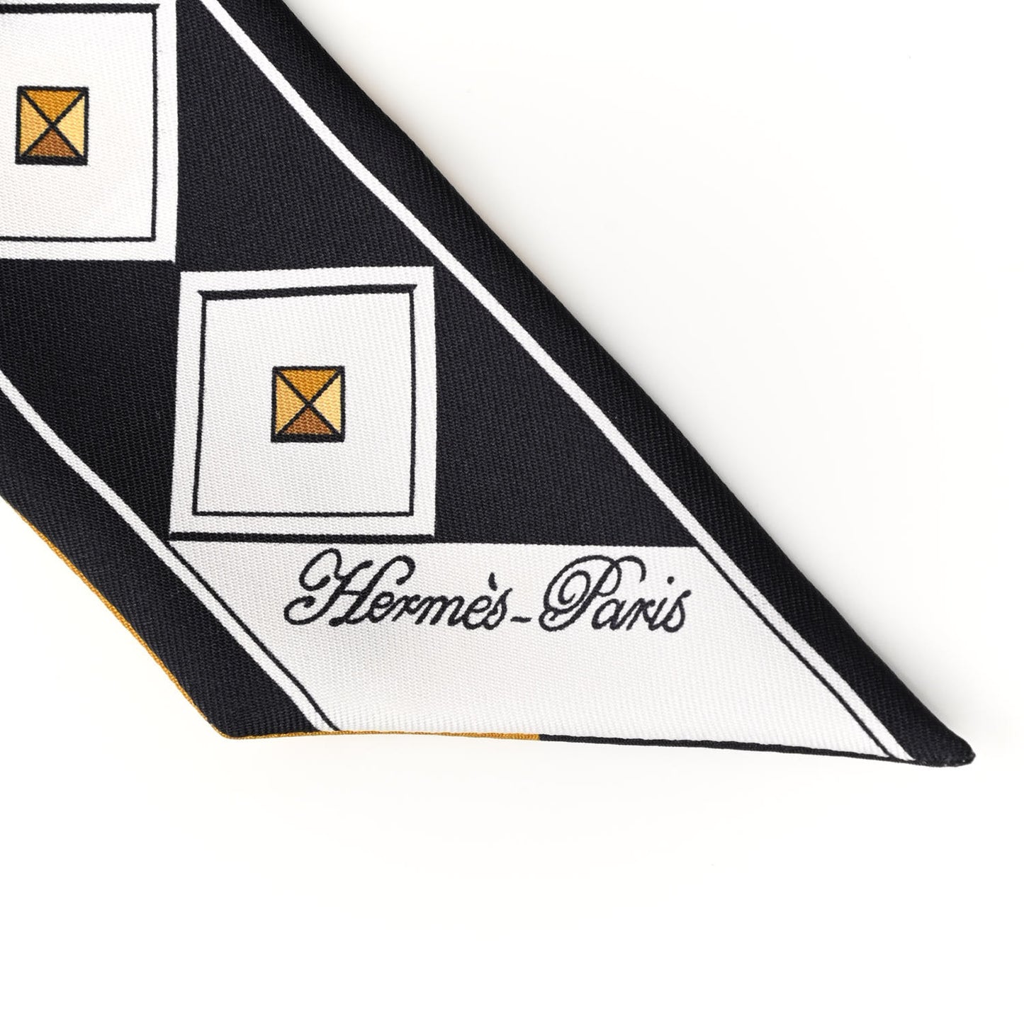 Silk Colliers Et Chiens Twilly Black Gold White