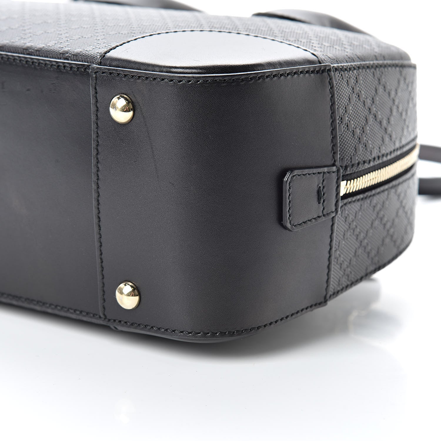 Gucci Calfskin Diamante Small Top Handle Bag Black 10 of 11