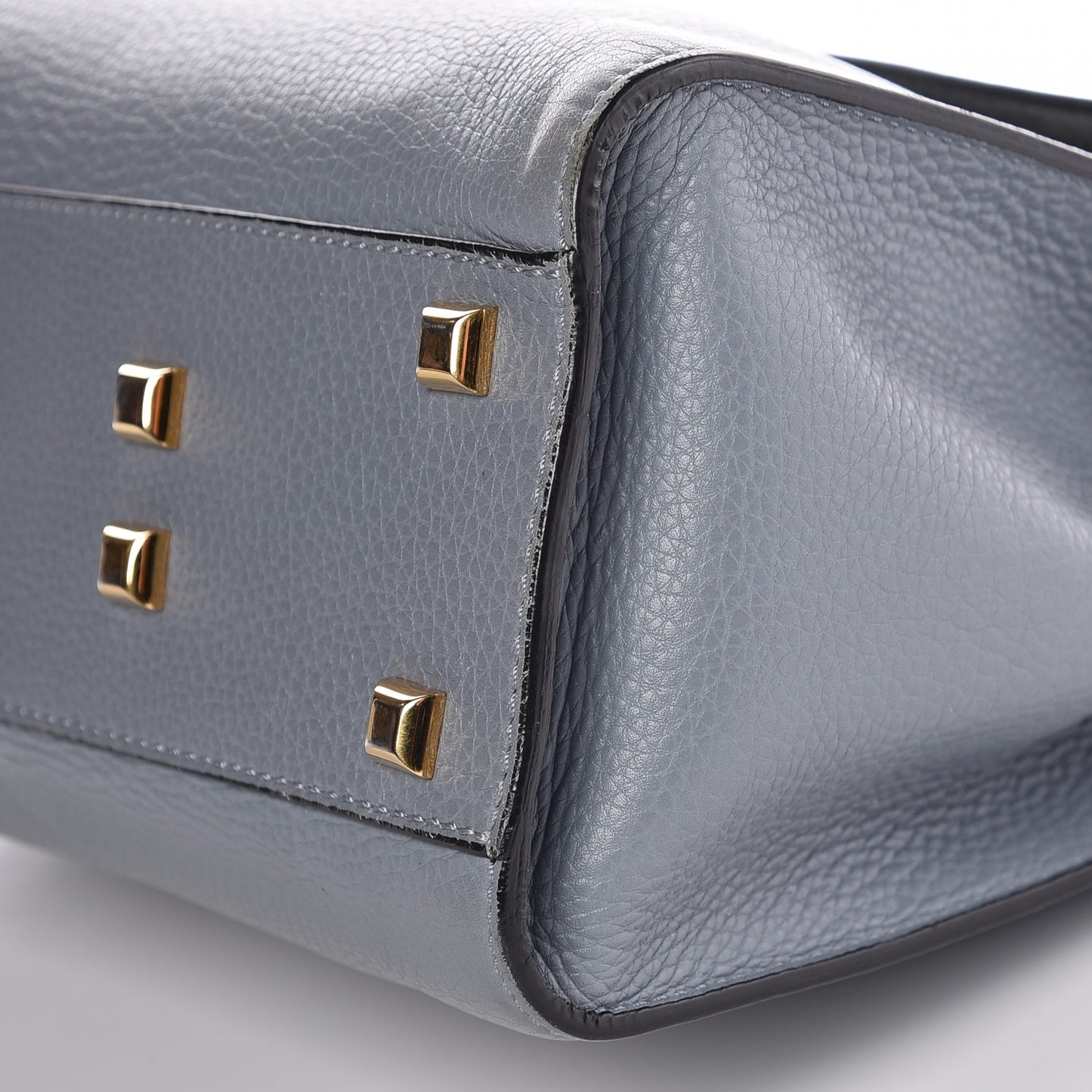 Grained Calfskin Medium My Rockstud Frame Bag Grey