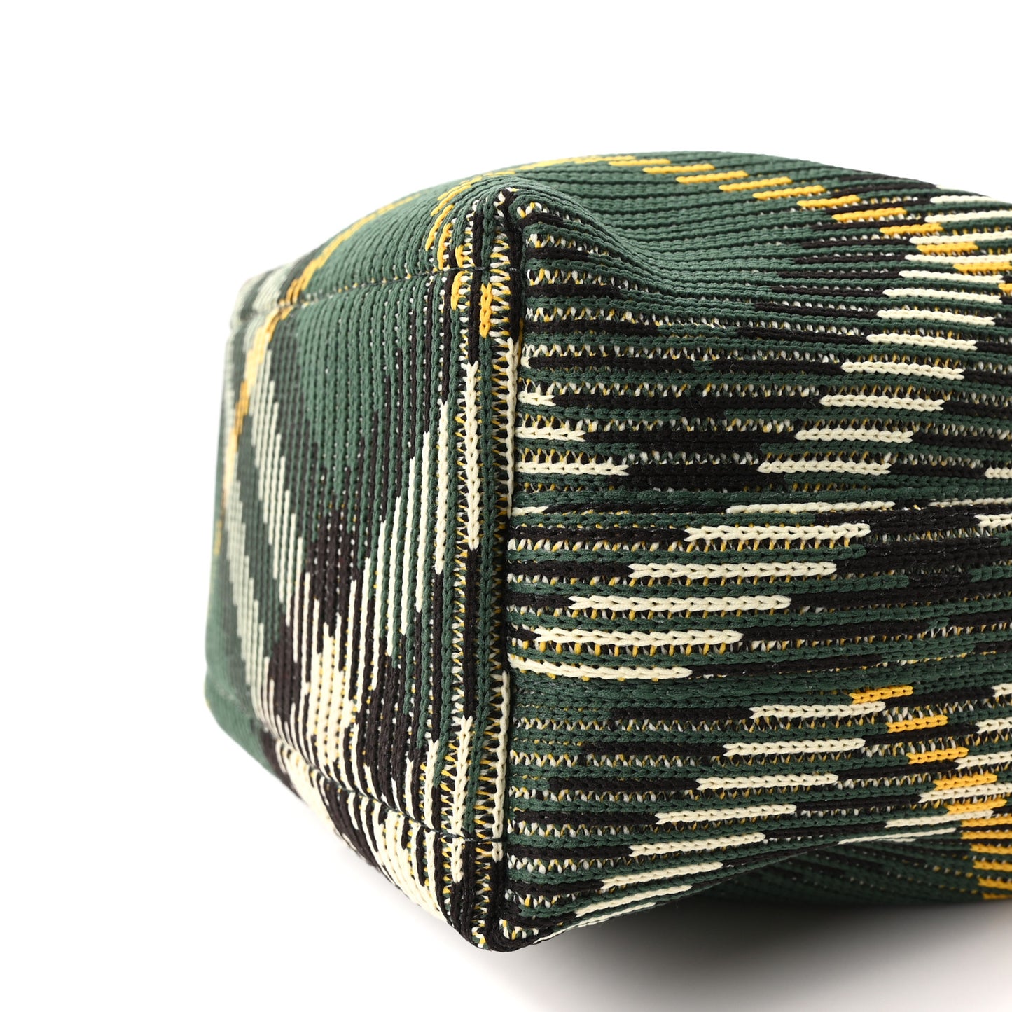 Canvas Knitted Check Mini Peg Duffle Bag Ivy